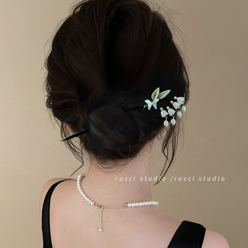 铃兰花朵流苏发簪子古风女高级感新中式步摇旗袍配饰2026新款头饰,淘宝优惠券,粉丝福利购,淘宝优惠卷