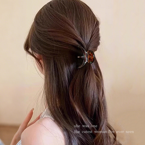 韩系复古章鱼中号半扎发抓夹女2026新款高级感发卡后脑勺鲨鱼夹子 - 图0
