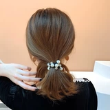 Аксессуар для волос из жемчуга, эластичная резинка для волос, хвостик, французский стиль