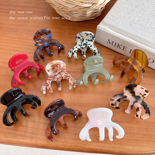 韩系复古章鱼中号半扎发抓夹女2026新款高级感发卡后脑勺鲨鱼夹子 - 图3