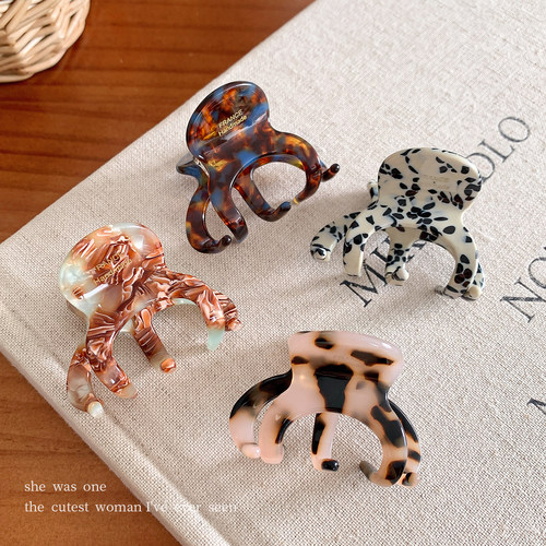 韩系复古章鱼中号半扎发抓夹女2026新款高级感发卡后脑勺鲨鱼夹子 - 图2