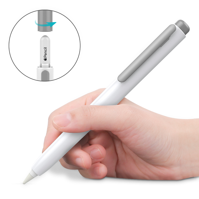 适用苹果apple pencil笔套二/一代创意USB-C保护套2024新款ipad pencil2代笔筒Pro收纳防摔1代笔壳ipencil3-图1