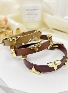 新款女时尚皮手环欧美ins风手镯