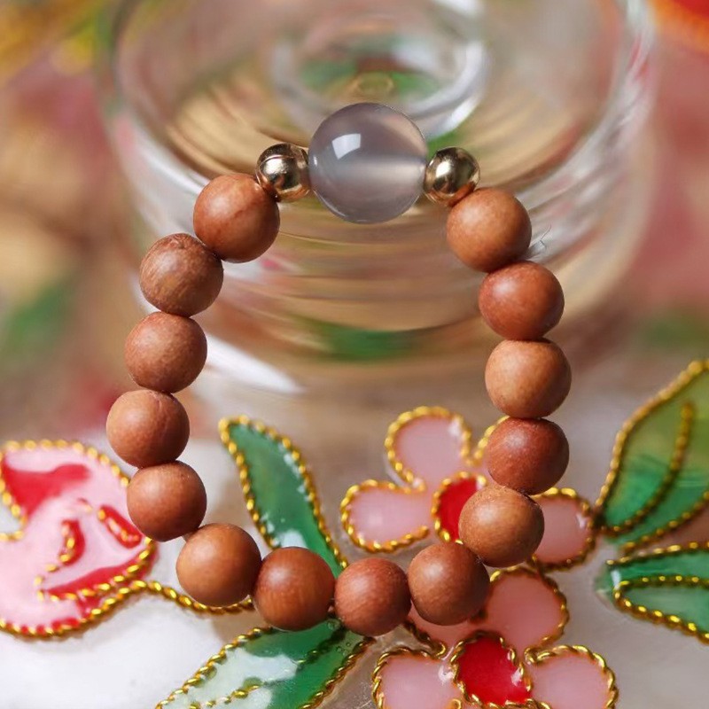 Barbie sandalwood DIY crystal ring rosary manufacturer wholesale specifications 0.4 men and women Chinese decorative jewelry cultural toys
