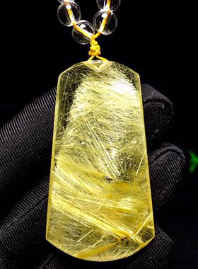 顺发男女挂件天然发晶原石吊坠