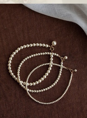 贝珠珍珠手链 14k金精致简约时尚百搭串珠手串博主同款手饰女