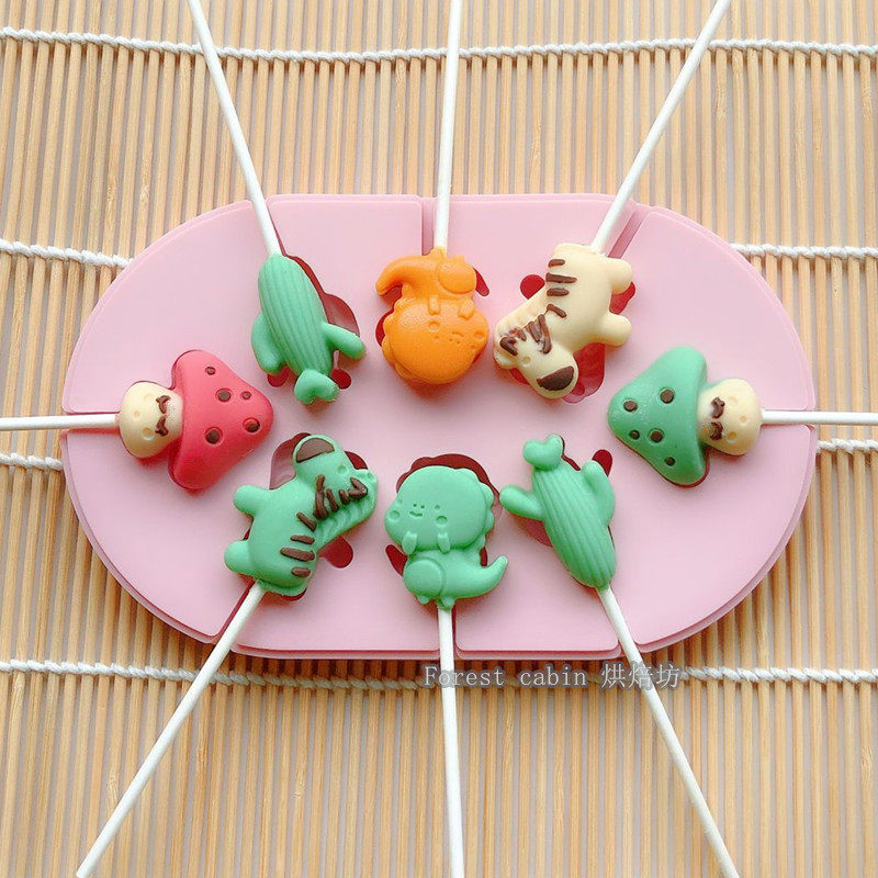 棒棒糖模具巧克力秋梨膏宝宝奶酪棒食品级硅胶水果蘑菇恐龙卡通磨,淘宝优惠券,粉丝福利购,淘宝优惠卷