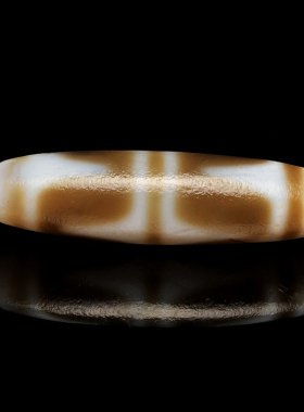 西藏玛瑙正品天珠九眼三眼虎牙