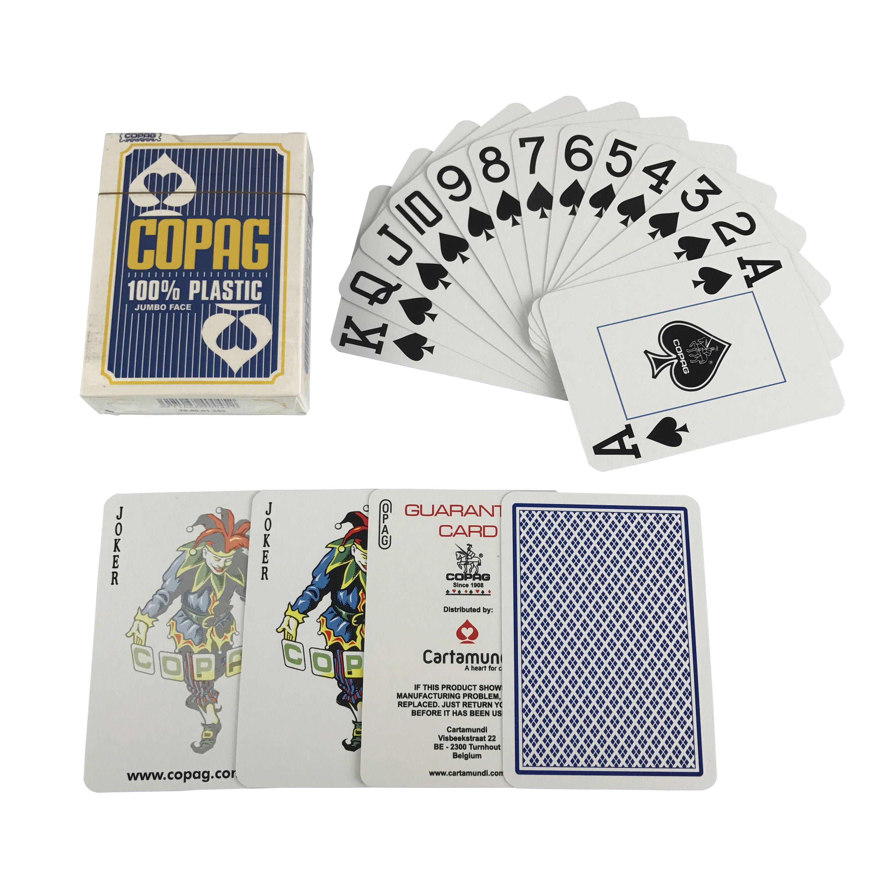 Copag德州扑克牌塑料扑克牌俱乐部专用宽牌大字定制做扑克牌包邮-图1
