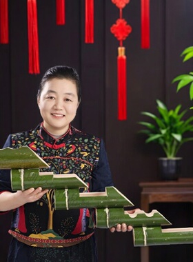 定制彝族苗族少数民族高山流水竹筒酒具酒吧餐饮娱乐会所使用道具