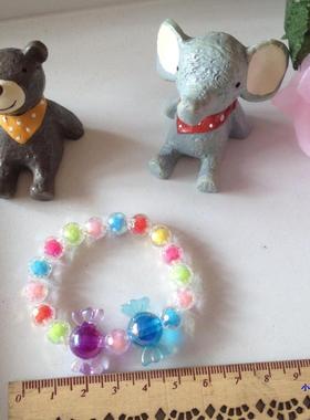 韩国进口儿童首饰品多彩水晶手链