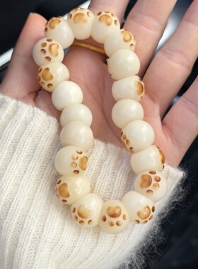 菩提根猫爪大肠手串碳烤菩提根爱心手串