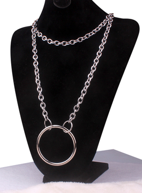 双层嘻哈风火焰锁骨链