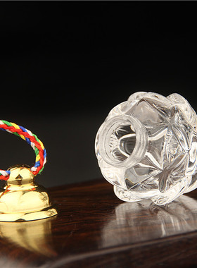 透明空心莲花舍利塔嘎乌吊坠项链