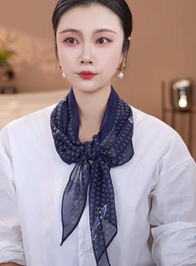 2026春夏新款薄款长条丝巾纱巾女百搭护颈围巾旅行拍照长巾领巾