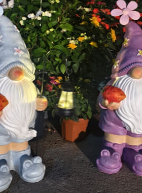 精灵风车太阳能灯蚊香插花园摆件