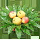 Simulated leaf fruit shop decoration green leaf layout