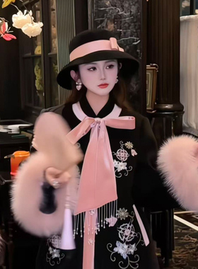 冬羊毛复古渔夫帽显脸小赫本礼帽