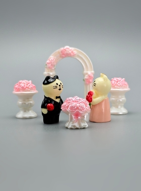 婚礼主题迷你树脂套装拱门花束