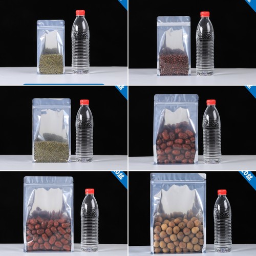 阴阳镀铝八边封五谷杂粮包装袋粉末自立自封铝箔花草茶叶密封口袋 - 图2