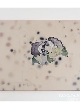 高级感抽象现代纯手绘重工油画