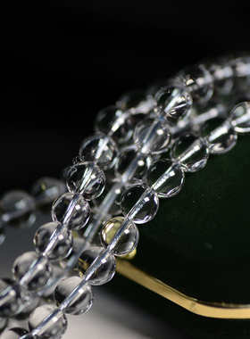 长链念珠天然白水晶原创设计清新