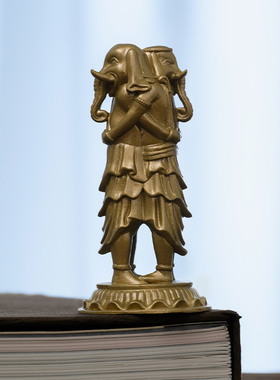 简修行黄铜欢喜自在天摆件随身佛