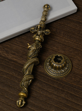 简修行黄铜复古家居摆件