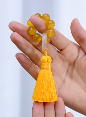 简修行黄猫眼石小手捻手机链挂饰