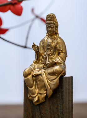 简修行观音菩萨摆件小随身佛