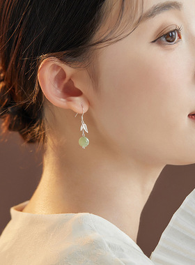 方奶奶女生古风新中式叶子耳饰