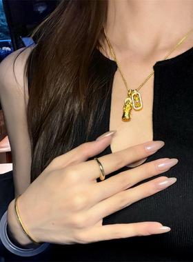 方奶奶貅金刚杵项链时尚锁骨链