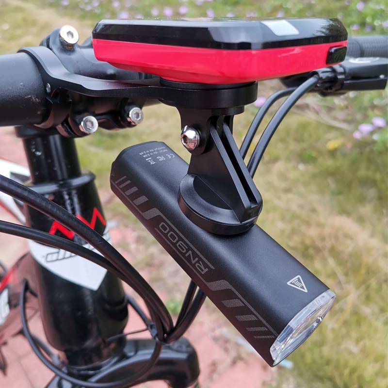 加厚迈极炫车灯支架下挂转接手电夹自行车码表吊装快拆gopro配件 - 图1