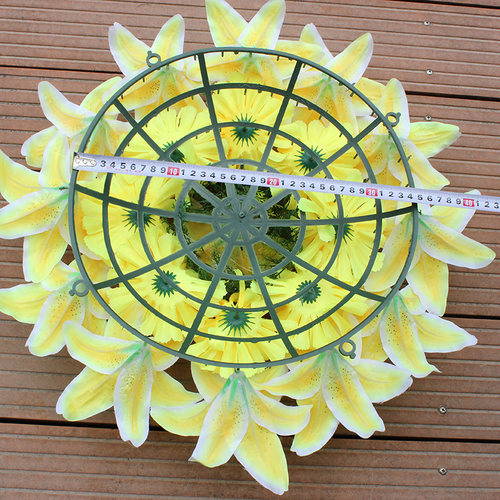 菊花圈50CM绢花环清明扫墓上坟用花祭祀假花公墓地摆放祭奠塑料花 - 图0