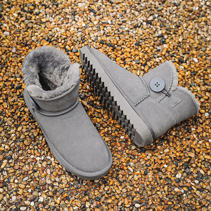 东北雪地靴女真皮短筒一脚蹬加绒加厚皮毛一体2025年冬季新款时尚,淘宝优惠券,粉丝福利购,淘宝优惠卷