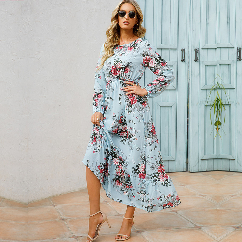 Women Long Dress Summer Casual A Line Beach Dresses Ladies女 - 图0