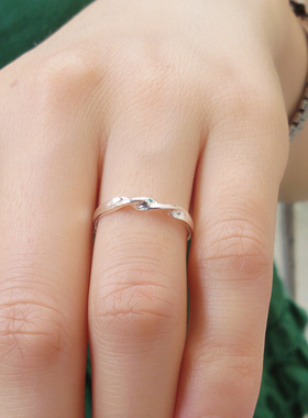 莫比乌斯s925纯银简约冷淡风戒指