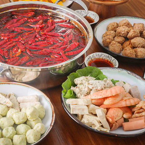 齐善素食素什锦火锅料韩式菌菇素食火锅料  豆制品仿荤火锅底料丸 - 图0