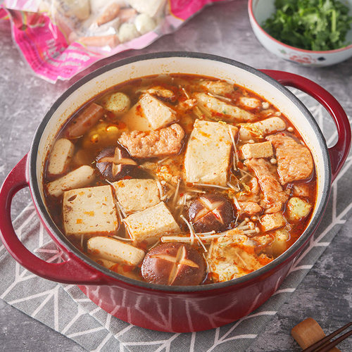 齐善素食素什锦火锅料韩式菌菇素食火锅料  豆制品仿荤火锅底料丸 - 图2