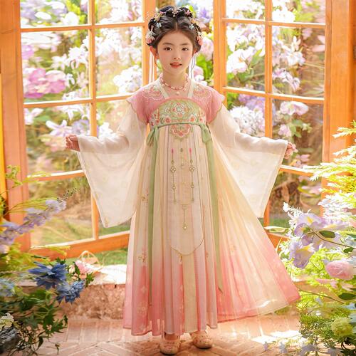 汉服女童古风连衣裙秋季超仙中国风2026新款女孩唐装儿童古装裙子 - 图2