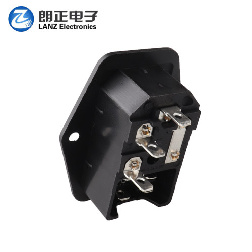 LANZMFG朗正/LZ-14-F5-S三合一C14插座带开关带保险带耳朵AC插座 - 图2
