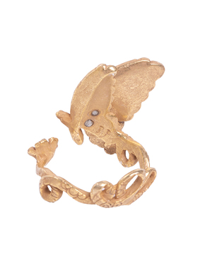 Palnart poc原创设计手工手作花蝶纹样蝴蝶艺术戒指