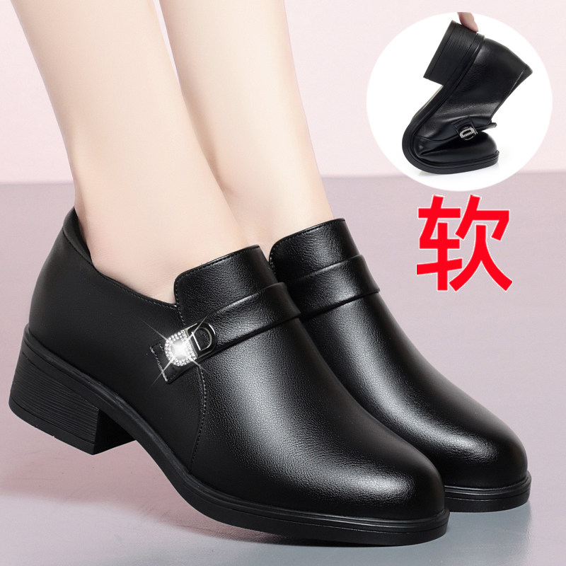 妈妈鞋春秋款久站不累鞋子软底舒适单鞋真皮圆头女鞋中老年皮鞋女,淘宝优惠券,粉丝福利购,淘宝优惠卷