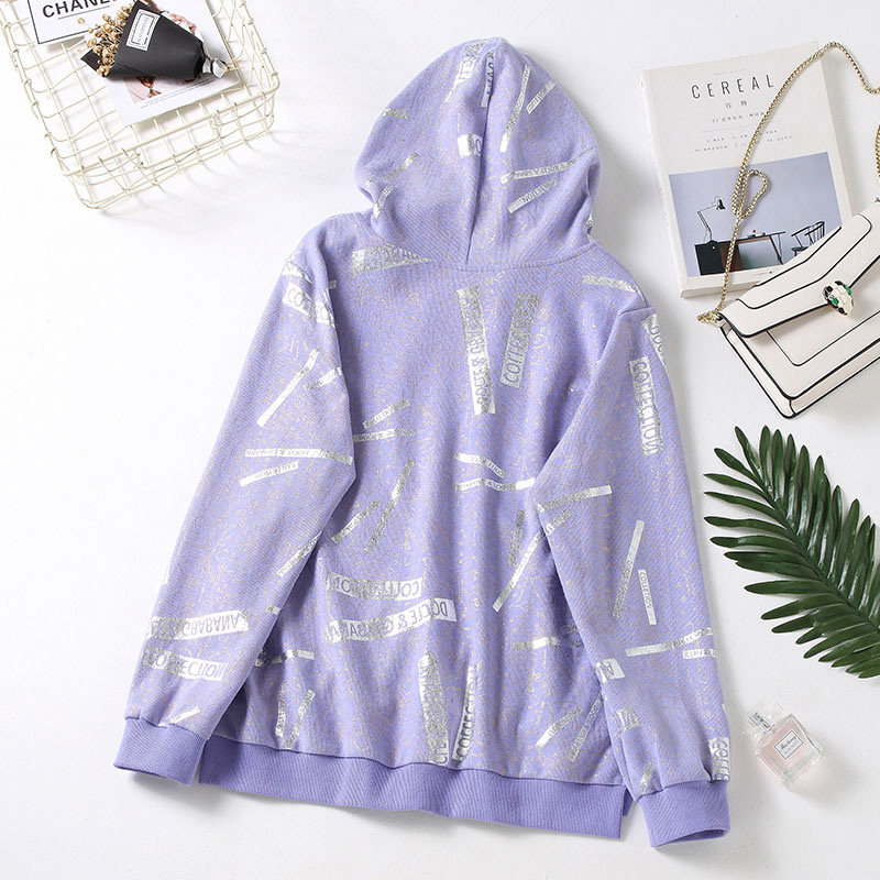 2020初秋装韩版套头宽松印花女卫衣 云妃秀大码女装