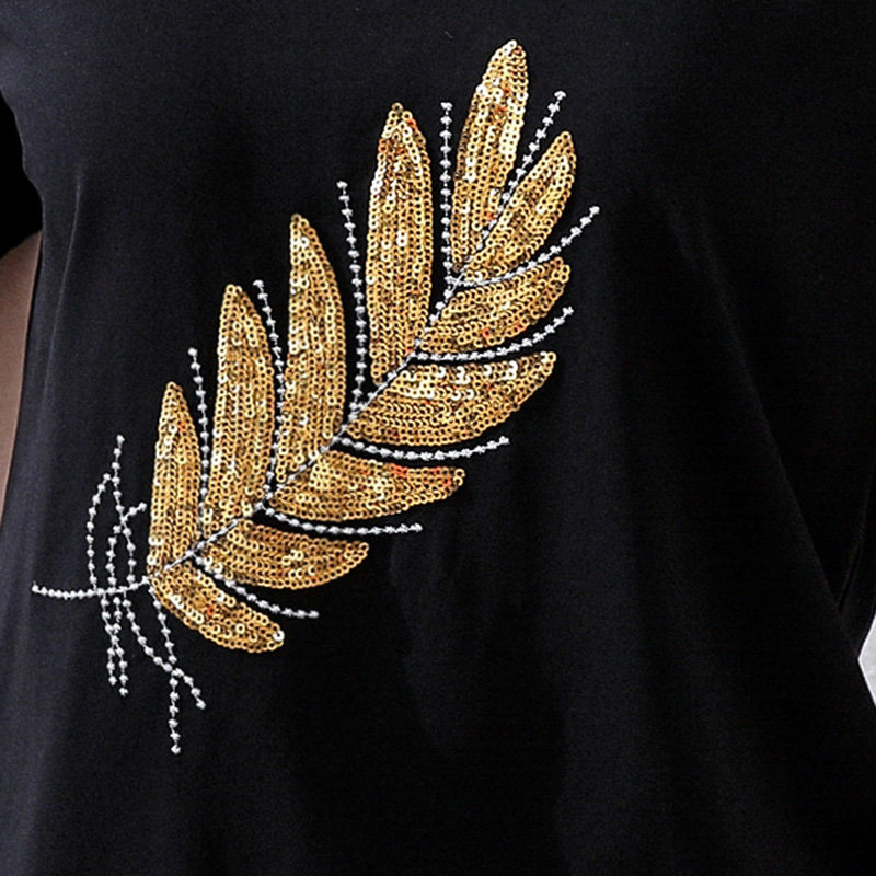 2020夏季新款大码洋气时尚圆领t恤 云妃秀大码女装