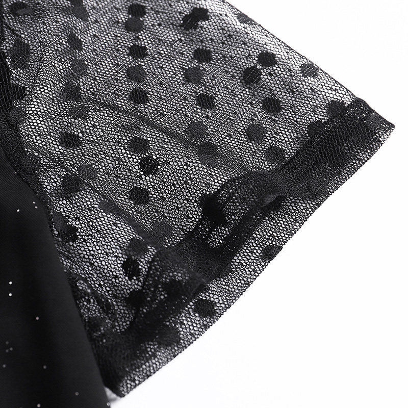 时尚大码拼接圆领宽松显瘦遮肉上衣 云妃秀大码女装