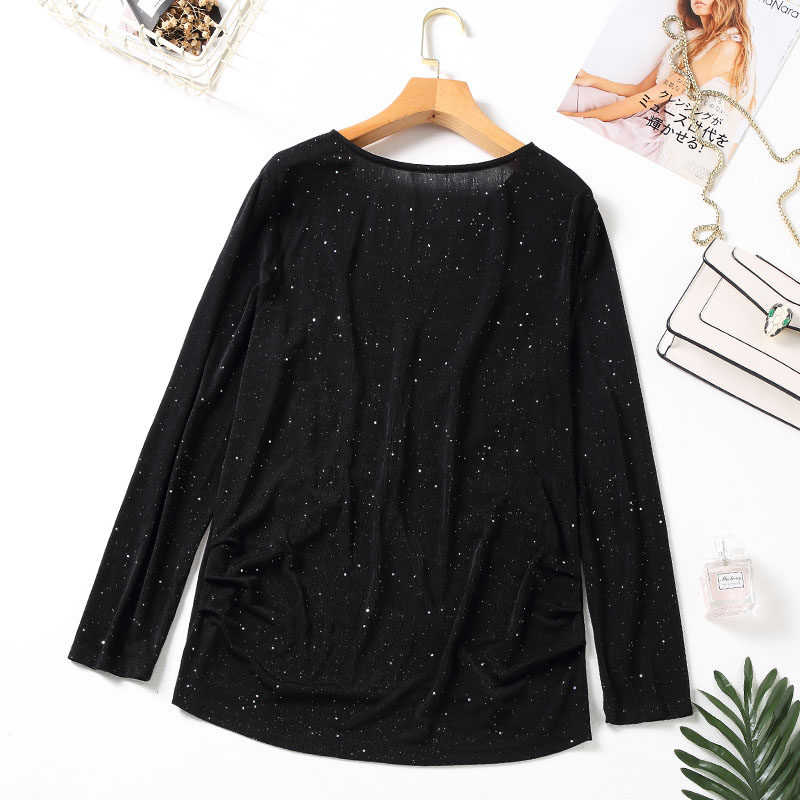 胖mm显瘦v领洋气大码宽松百搭上衣 云妃秀大码女装