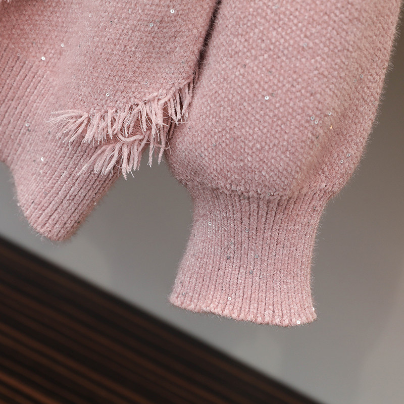 2020秋季新款大码女装胖mm v领开衫 云妃秀大码女装