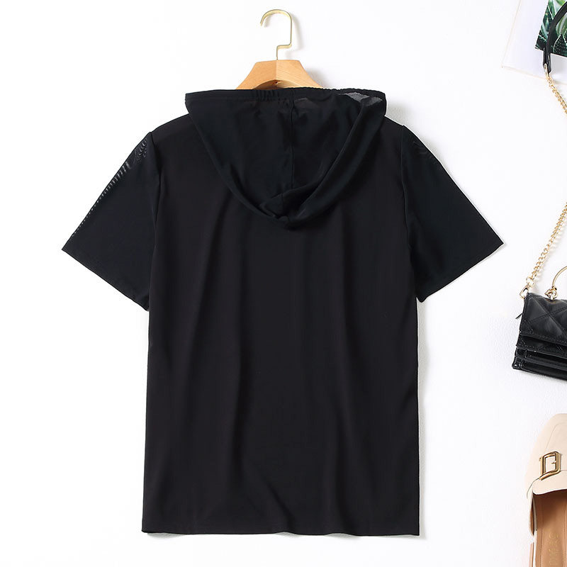 2020夏季新款时尚宽松mm连帽 云妃秀大码女装