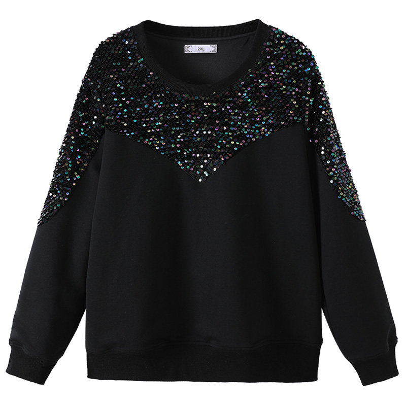 胖mm显瘦遮肉宽松大码圆领2020卫衣 云妃秀大码女装